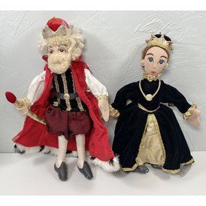 Folkmanis Puppet Show Royal King Queen Medieval Castle Crowns Pretend Play Set 2